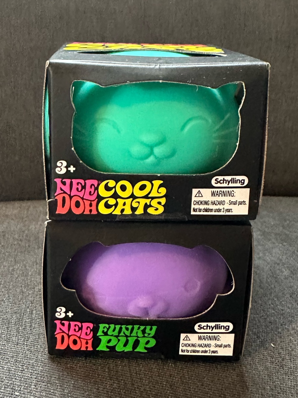 BUNDLE NeeDoh Cool Cat & Funky Pup - Teal & Purple NWT (2 items)